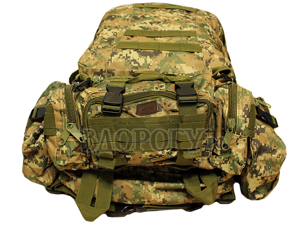MOLLE Рюкзак модульный с сумкой, 2 подсуками: для рыбака, охотника, грибника, туриста, военного, дачника